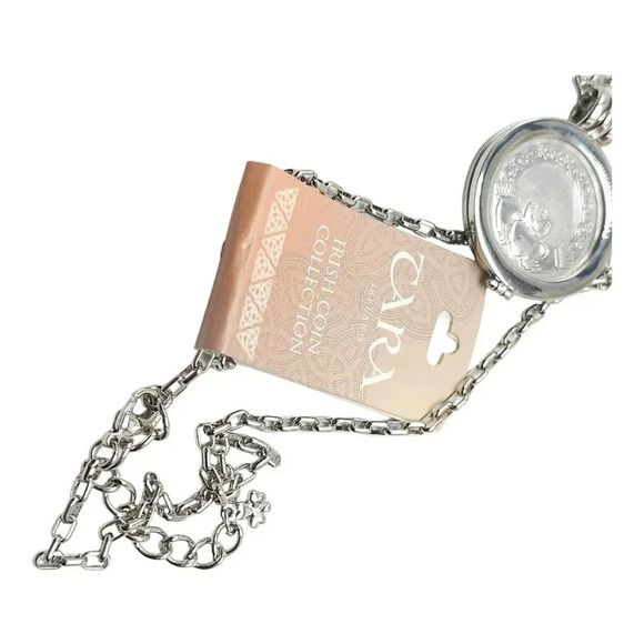 Tara Irish Coin Rhodium Plated Celtic Knot New Old Stock Claddagh - Picture 4 of 6